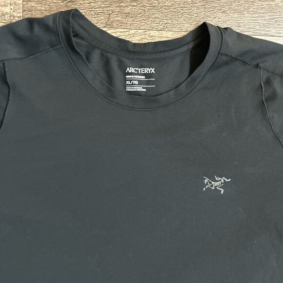 Arc’teryx Black Men’s Extra Large XL Cormac Crew Neck Logo Short Sleeve T-shirt - Picture 5 of 8